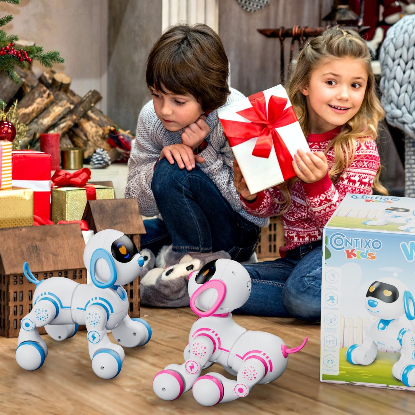 Contixo R3 Robot Dog Toy for Kids - Interactive Remote Control Smart Dancing Robotic Pet for Boys & Girls Ages 3-12 - Pink