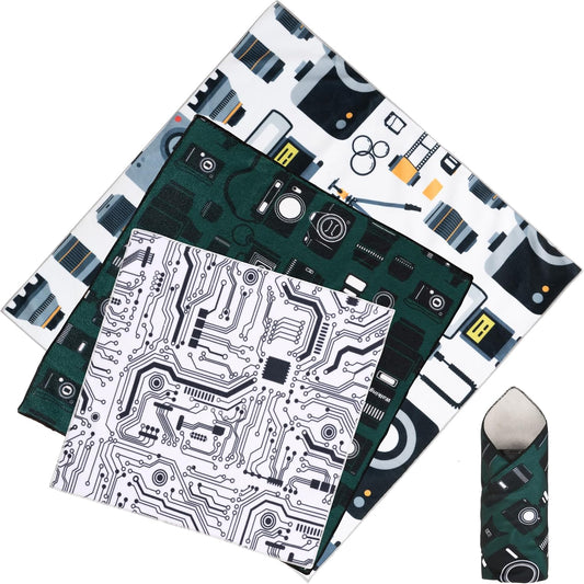 3pcs Camera wrap, Protective Wrap, Magic Self-Adhesive Cloth, Anti-scratch Lens Camera Wrap, Folding, Washable, Lens