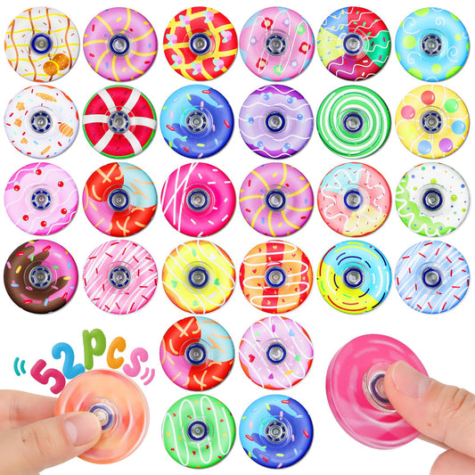 52 Pack Fidget Spinner for Kids Mini Sensory Fidget Toys Bulk Adults Kids with Autism ADHD, Anxiety Toys Stress Relief Fidgets Classroom Prizes Birthday Party Favors Pinata Stuffers Treasure Prize Box