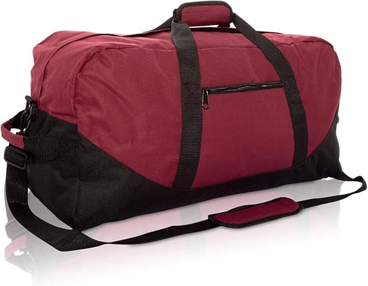 DALIX 25" Big Adventure Large Gym Sports Duffle Bag (Black Grey Navy Blue Red Camo)