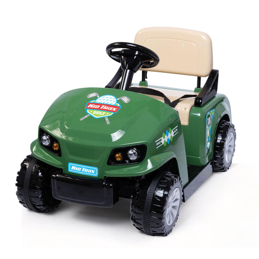 Kid Trax 6V Golf Cart Ride-On for Toddlers, Ages 3+, Golf Clubs & Balls, Lights & Sounds, 2MPH Max Speed, 66lbs Capacity, Seat Belt & Cup Holder, Rechargeable Battery, Forward & Reverse