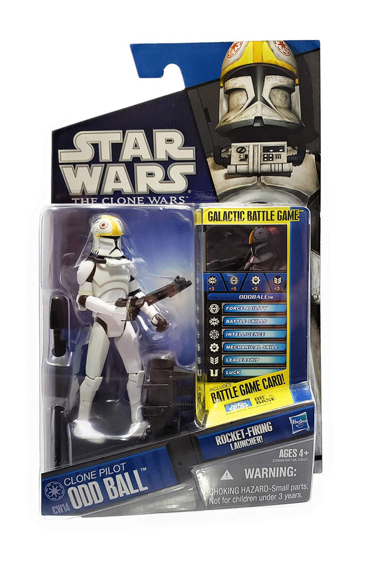 Star Wars, The Clone Wars 2010 Series, Clone Pilot Odd Ball Action Figure #CW14, 3.75 Inches by Hasbro