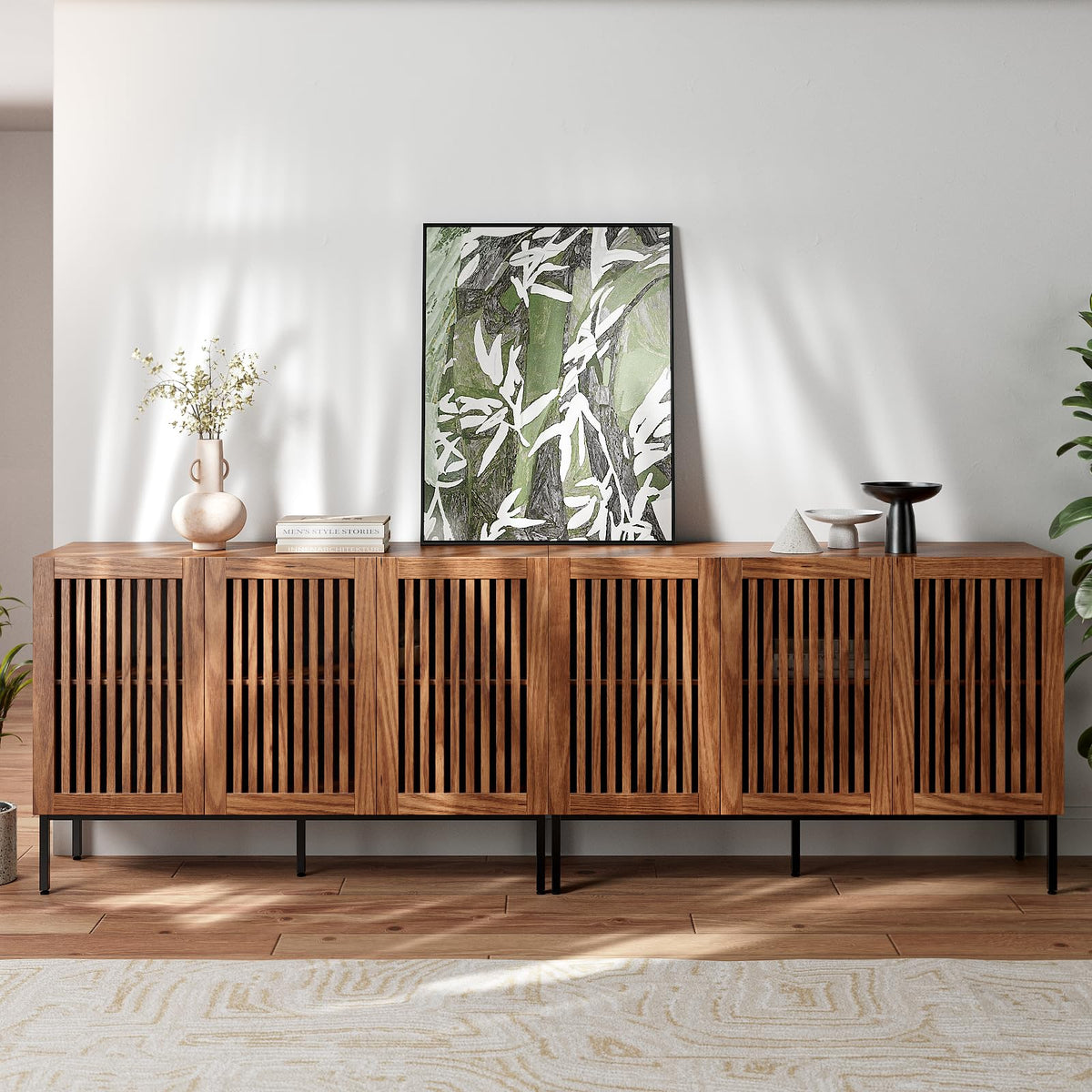 BVIUNTWO Set of 2,3 Door Accent Storage Cabinet with Doors and Adjustable Shelf,Freestanding Buffet Cabinet,Modern Sideboard Buffet Cabinet for Living Room,Dining Room,Kitchen,Hallway