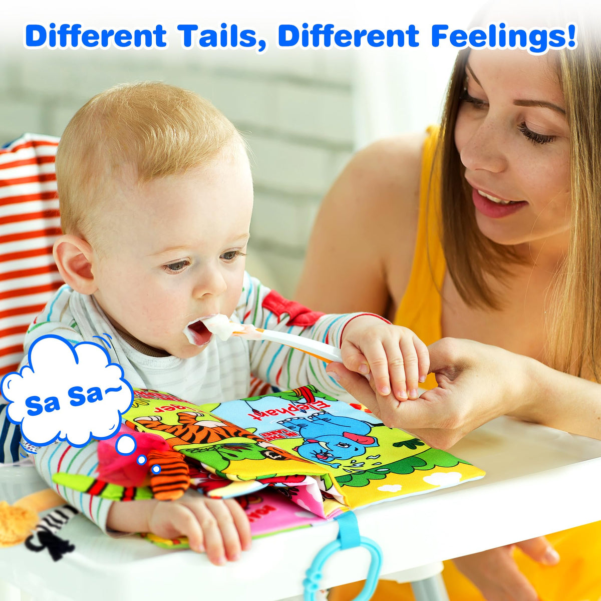 Helsort 2PCS Crinkle Cloth Books - High Contrast Sensory Toys Touch Feel Book for Tummy Time, Infant Travel Essentials Forest Ocean Themes, and Newborn Development Toys 0-18 Months