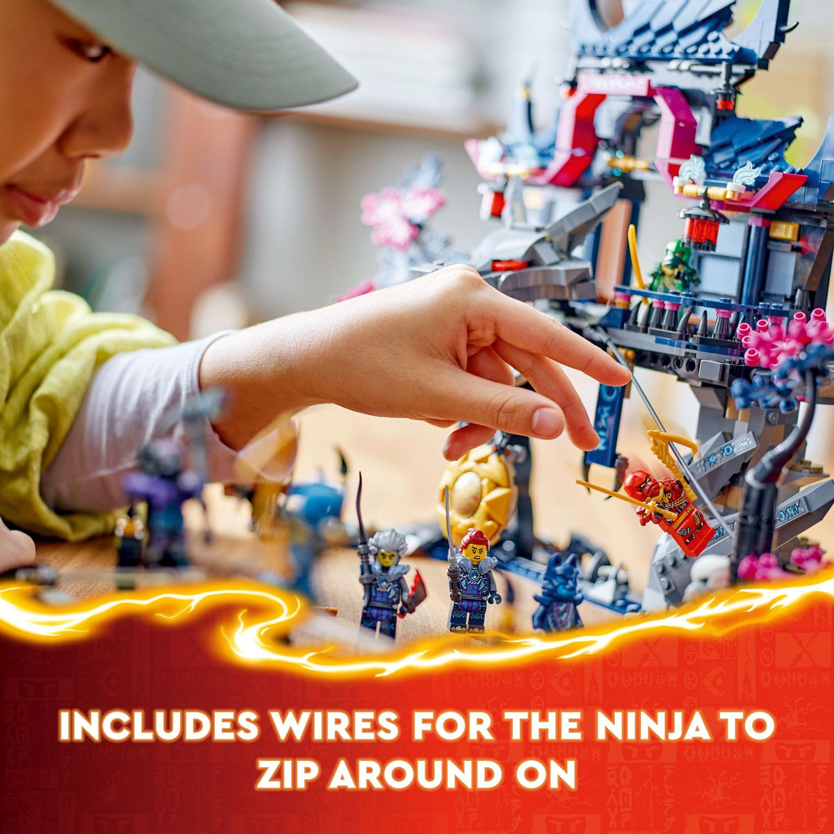 LEGO Ninjago Wolf Mask Shadow Dojo Building Toy - Pretend Play Ninja Figures & Playset - Toys for Boys & Girls, Ages 9+ Years - W/ 8 Minifigures - 71813