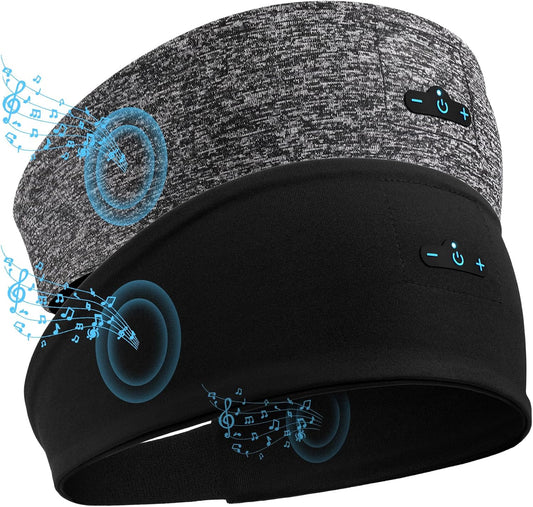 2-Pack, 17H Sleep Headphones Bluetooth Headband for Side Sleeper Playtime, Wireless Headband Headphones with HD Stereo
