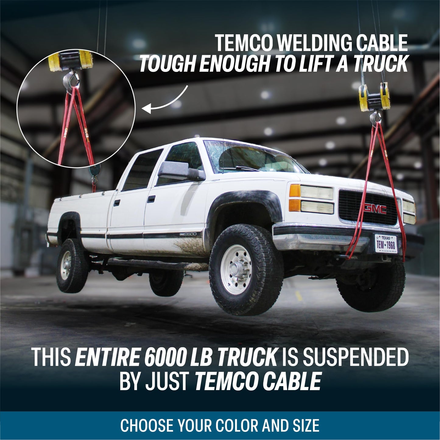 TEMCo 1/0 Gauge AWG 100 Ft Black Flexible Pure Copper Made in USA Welding Cable Battery Wire - Heavy Duty Solar, Inverter, Car, RV, Truck