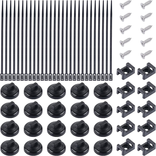 20 60 20 Wire(100 PCS Magnetic Zip Tie Mounts Base Neodymium Magnets & Pcs Releasable Cable Zip Ties & Pcs Zip Tie