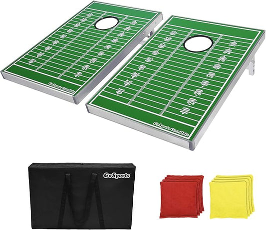 GoSports Tailgate Size 3 x 2 ft Cornhole Sets - Choose LED or Standard - Portable Set Includes 8 Bean Bags & Game Rules