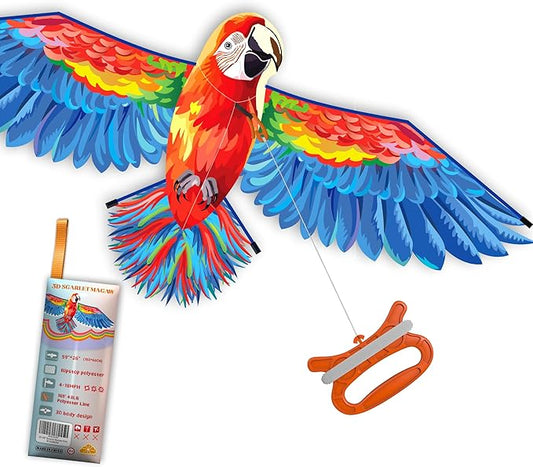ORGCLDKT- 3D Lifelike Style Bird/Eagle Kite, Super Easy to Fly with, Ideal for Kids, Adults, Girls, Boys. Kites for The Beach, Grassland, Hiking