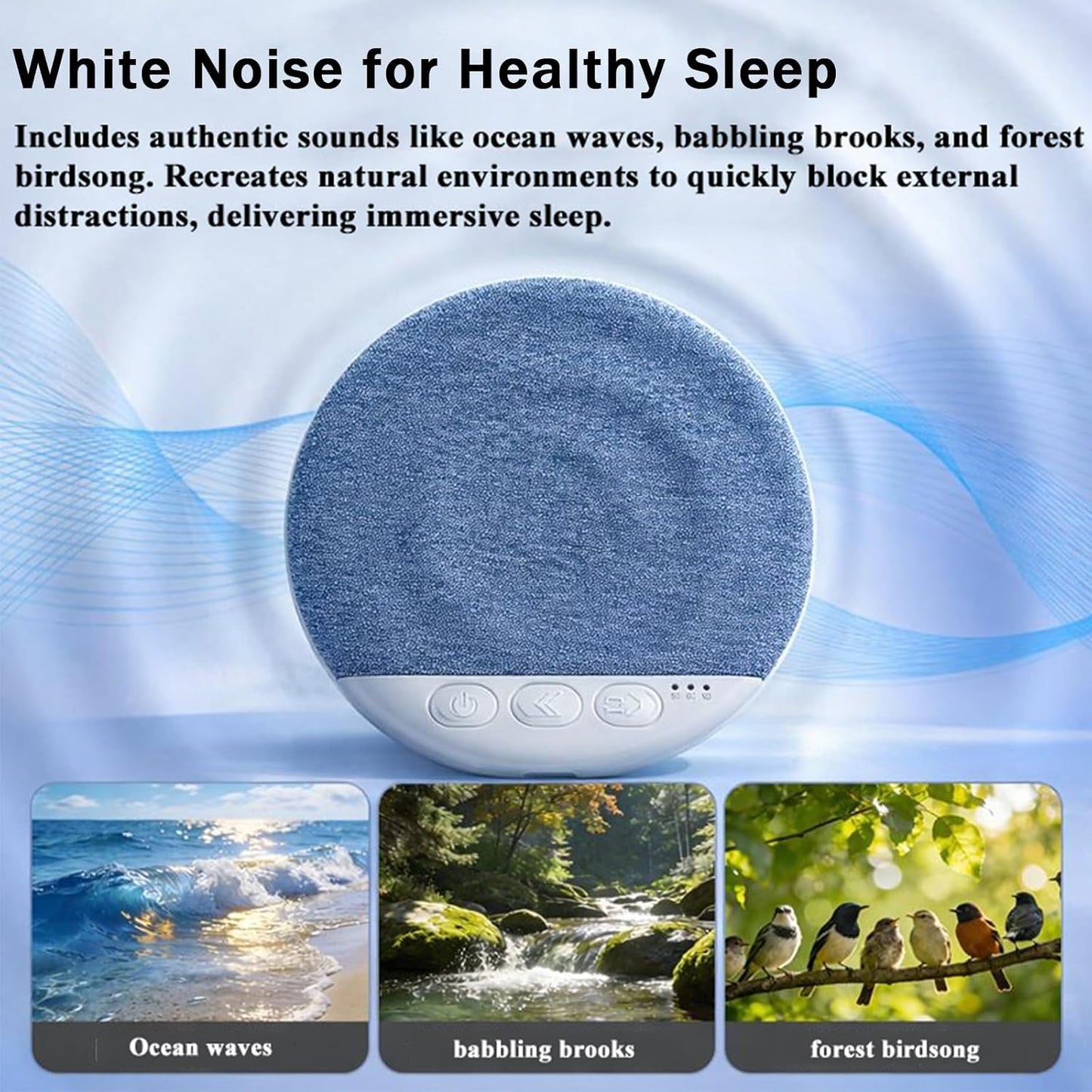 Generic 2 Pack S1 (Blue*1) Bluetooth Pillow Speaker for Sleeping, Ultra-Thin Bluetooth Pillow Speaker with White Noise