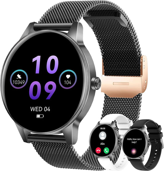 Lefitus 1.27" 130+ IP68 Smart Watches for Men Women(Answer/Make Calls), HD Screen Fitness Tracker with Heart Rate/Sleep