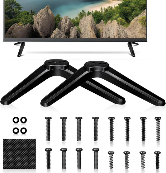 2pcs 32-55 Inch DOITOOL TV Stand Legs Table TV Legs Replacement Plastic Television Feet for TVs, Including Screws