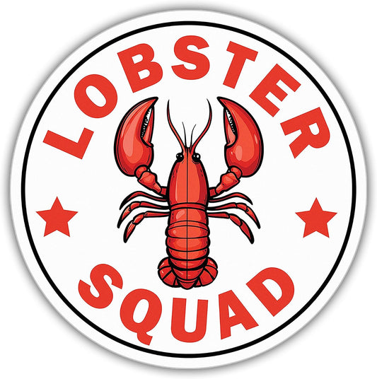 4" Lobster Sticker Cute Animal Lover Decal Lobster Squad Funny Gifts Vinyl Stickers Weather-Resistant Stickers