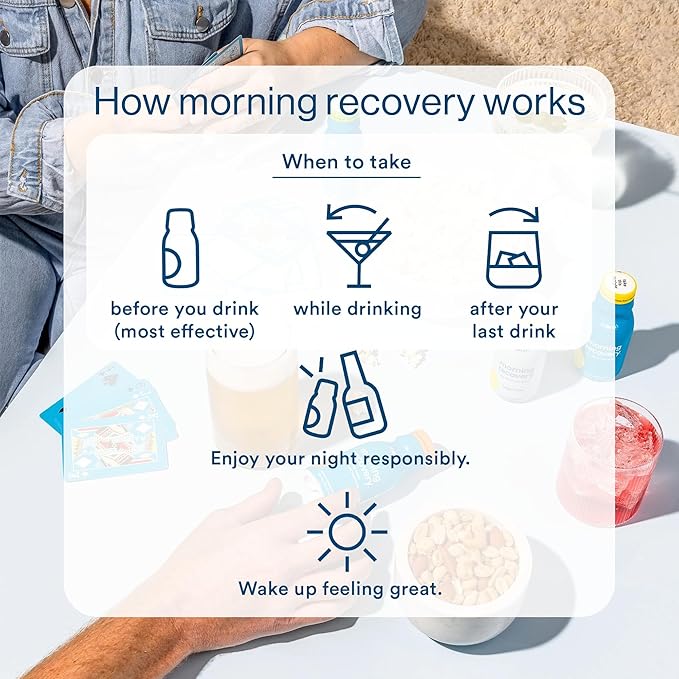Morning Recovery Electrolyte, Milk Thistle Drink Proprietary Formulation to Hydrate While Drinking, Highly Soluble Liquid DHM, Non GMO, Vegan, Gluten-Free, Original Lemon, Pack of 12