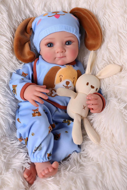 BABESIDE Lifelike Reborn Baby Dolls Boy - 20 Inch Handmade Realistic Baby Doll Cloth Soft Body Newborn Silicone Baby Doll with Toy & Gift Box for Kids 3+