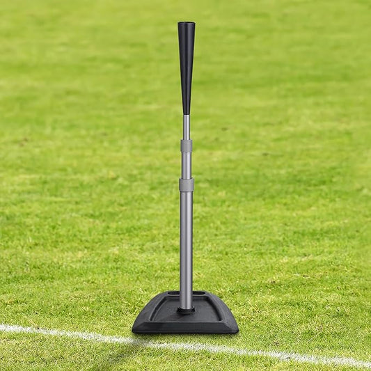 Baseball Tees for Hitting Adjustable Height Batting Tee 24" to 45" Easy Assemble Softball Tee with Rubber Top Heavy Duty Metal Base Hitting Tee for Kids/Youths/Adults