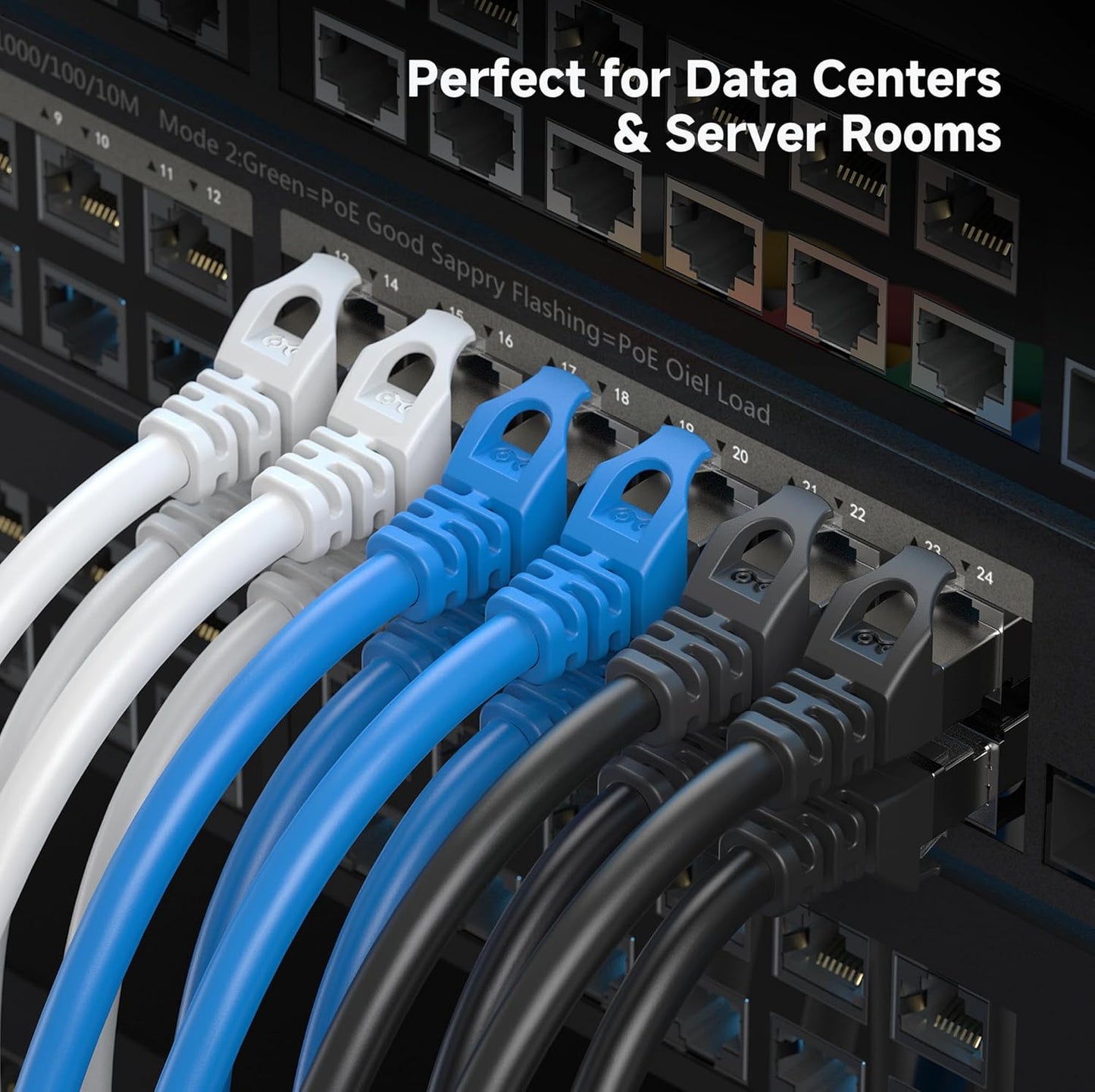 10Gbps 6A 50ft, 6A Cat6A Cable Matters Snagless Shielded Cat Ethernet Cable - Cat Cable, Cord, Ethernet Cord, White