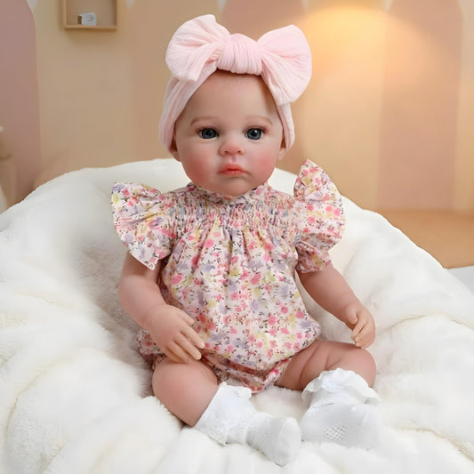 FOCKOF Realistic Reborn Baby Dolls - 18 Inch Real Life Baby Doll Girl Lifelike with Accessories for 3+ Years Old (Pink)