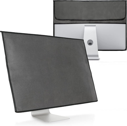 24-26" 3-IN-1 kwmobile Cover Compatible with monitor - Case with Storage for Mouse, Keyboard - Dark Grey