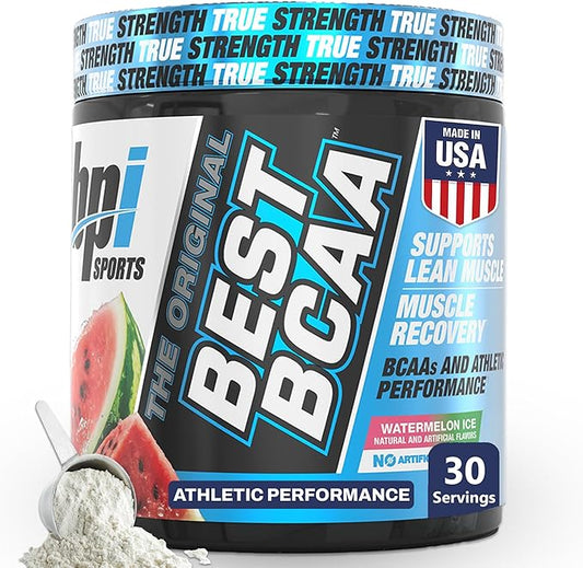 BPI Sports Best BCAA Powder - Muscle Recovery Support - Branched Chain Amino Acids | Building Blocks of Protein and Muscle - Post Workout Recovery ??Hydration - Watermelon Ice, 30 Servings