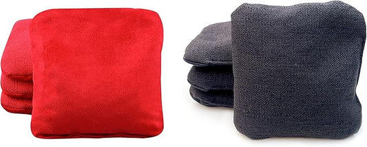 Professional Dual Sided Cornhole Bags- 16 oz 6x6 w/Premium Resin Fill - Official Tournament Slide/Stick Pro Bean Bags - Regulation/Approved