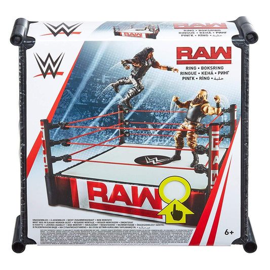Mattel WWE Superstar 14-inch Ring with Authentic Logo, Flexible Ropes & Spring-loaded Mat for Bouncing Action [Amazon Exclusive]