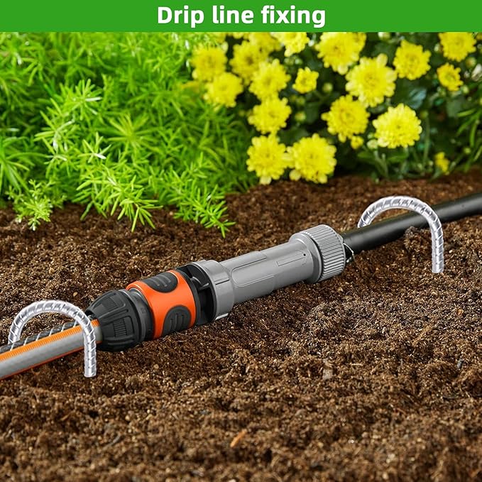 Trampoline Stakes Anchors High Wind 12inx6mm Galvanized U Hook 12pcs Rebar Stakes – Heavy Duty Ground Anchors for Trampoline,Yard & Inflatable,Landscape Metal Stakes for Outdoor Decorations