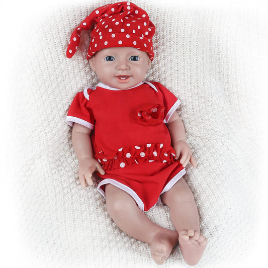 IVITA 20 inch Silicone Baby Dolls Girl Weighted 8.39 lb,[NOT Vinyl],Silicone Full Body Reborn Realistic Lifelike Real Life Newborn Soft Babies with Feeding Kit & Gift Box for Kids Age 3+
