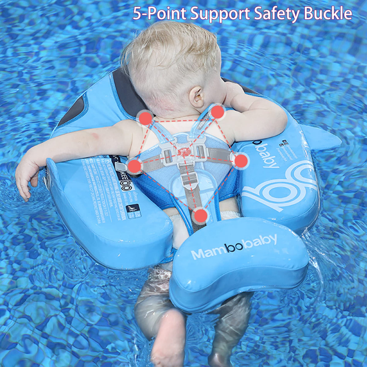 Luckclubtojoy Mambobaby Floats with Canopy &Tail, Non-Inflatable Baby Float for Pool Add Tail Avoid Flip Swim Trainer Baby Floats for Toddler Boys Girls(Narwhal-Green)