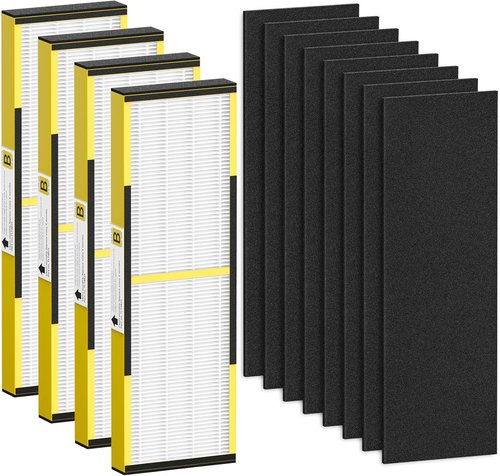 Guardian HEPA Filter B Replacement - Compatible with AC4825, AC4300, & More | 4 HEPA + 8 Carbon Filters