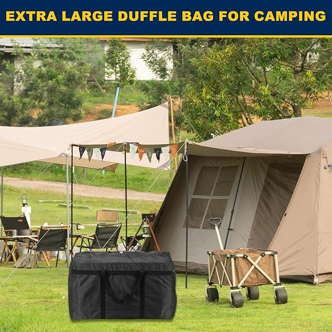 Extra Large Duffle Bag, 39 x 23 x 11 in Travel Big Duffle Bag with Zipper Handle Storage Foldable Waterproof Lightweight Bag for Women Men Travel Moving Camping (Gray)