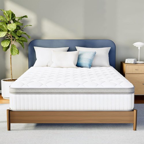 Neo Sleep Full Size Mattress - 12 Inch Hybrid Comfort with Cooling Gel Memory Foam & Pocket Springs