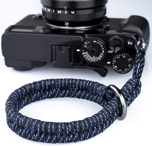 16-Inch AQAREA Quick Release Camera Wrist Strap - Hand Strap for DSLR & Mirrorless Cameras (Blue)