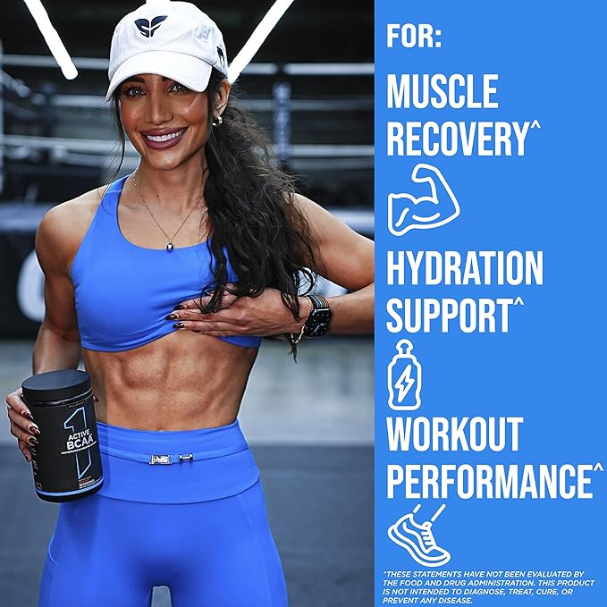 Rule 1 Active BCAA - Performance, Hydration, and Recovery Support with 5g BCAAs + Electrolytes, L-Glutamine, and Citrulline (30 Servings, Peach Mango)