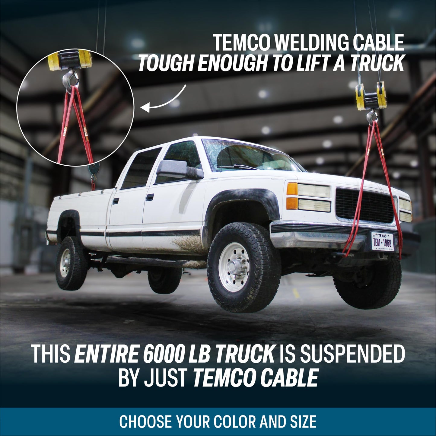 TEMCo 4 Gauge AWG 100 Ft Black Flexible Pure Copper Made in USA Welding Cable Battery Wire - Heavy Duty Solar, Inverter, Car, RV, Truck
