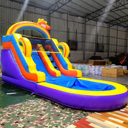 21FT(L) Commercial Grade Inflatable Water Slide for Kids Adults with Giant Pool(UL Blower),100% PVC Adult Water Slide for Backyard Party Outdoor Indoor, Rental,Wet Dry Use 21 * 9 * 13FT