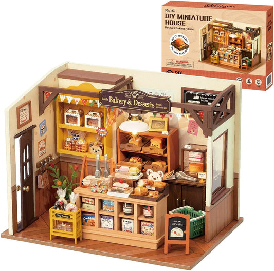 Rolife Miniature House Kit | 1:20 DIY Dollhouse with LED Lights | Perfect Craft for Adults & Beginners
