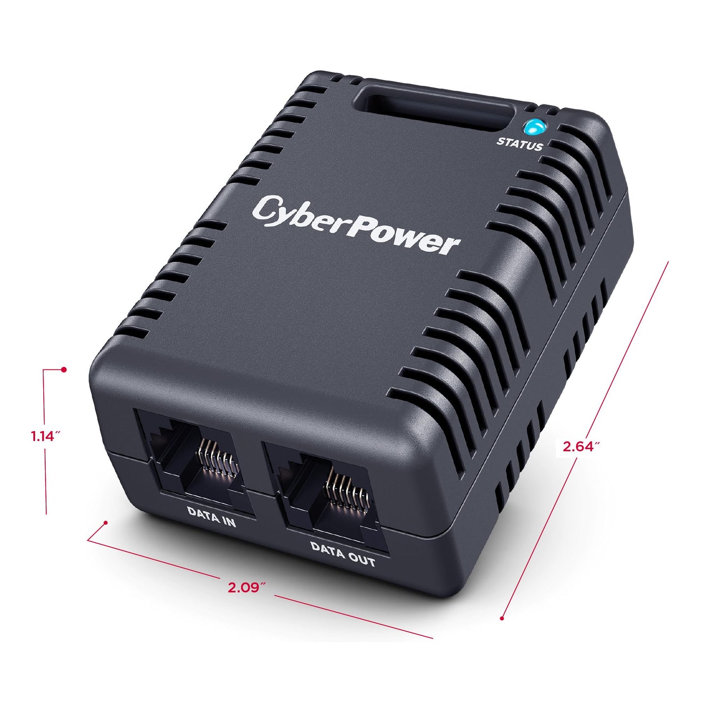 CyberPower SNEV001 Environmental Sensor, Monitors Temperature & Humidity, 12V RJ45 Ethernet Ports, 10ft Cable, Compatible with RMCARD205/305, Black