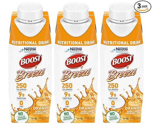 Boost Breeze Nutritional Drink (8 Fl Oz (Pack of 3), Orange)