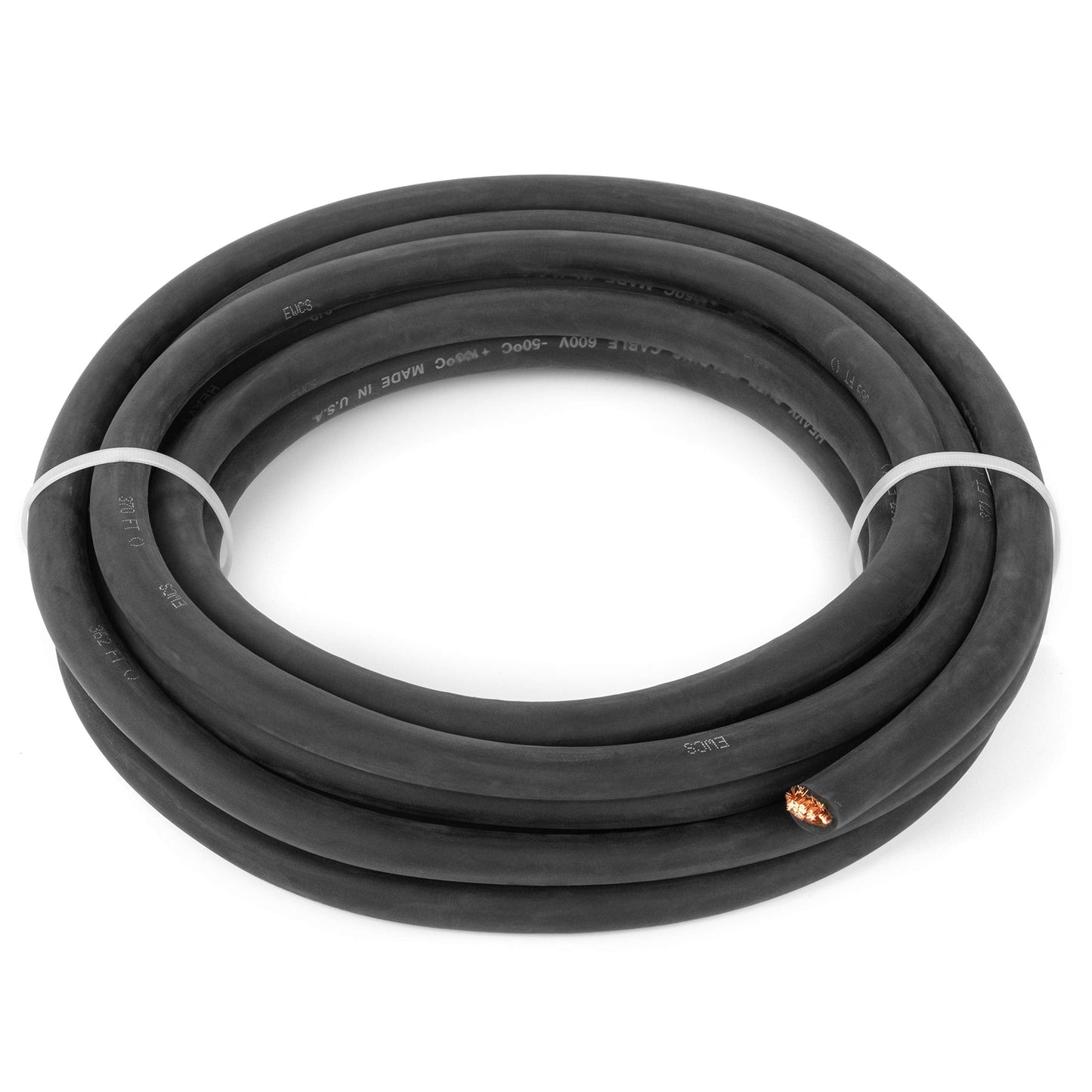 4/0 Gauge - 25 Feet Black - EWCS Brand 100% Copper Premium Industrial Grade Extra Flexible Welding Cable 600 Volt