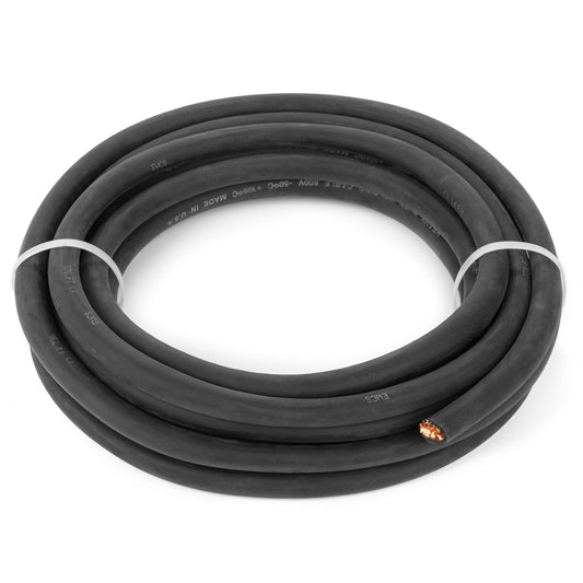 4/0 Gauge - 25 Feet Black - EWCS Brand 100% Copper Premium Industrial Grade Extra Flexible Welding Cable 600 Volt