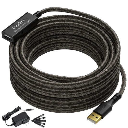 50 2.0 2ft 150ft Chipset 22AWG Active USB Extension Cable Feet, USB A Male to Female Cord (from to for Selection)