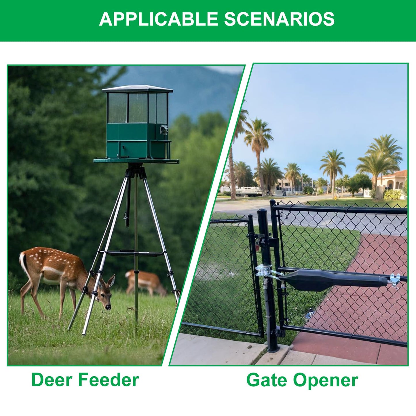 2025 New Upgraded Steel Battery Box with 2 Batteries Kit(12V 7AH Lead-Acid), for 12/24V Driveway Swing Gate Opener, Upgraded ABBT Battery Box Kit (Kit with 2 Batteries)