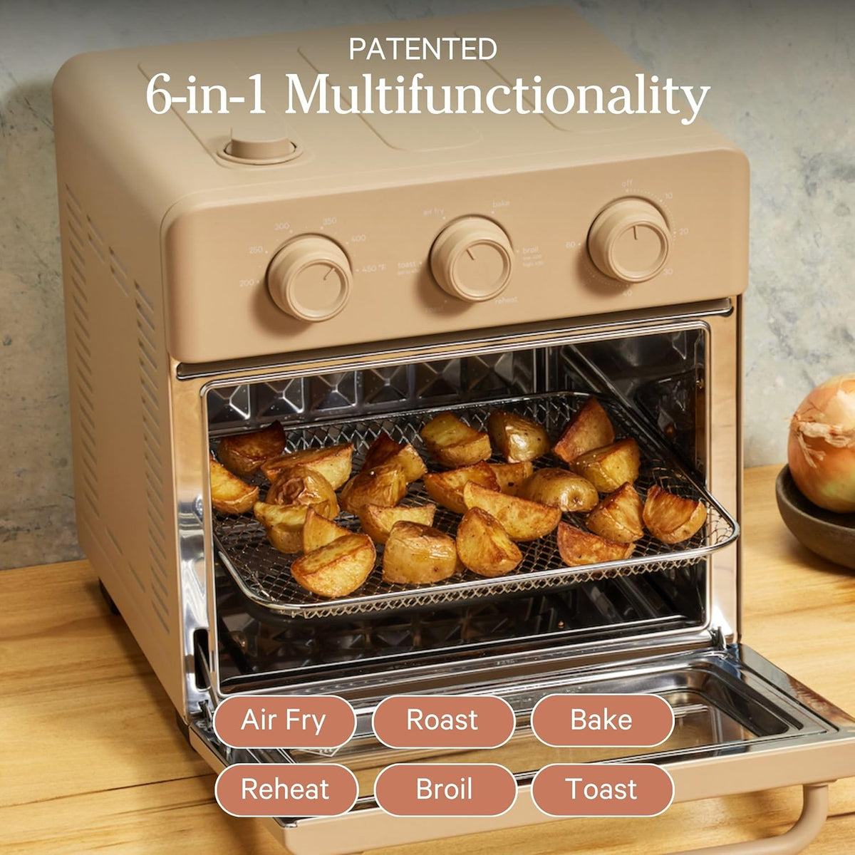 Our Place Wonder Oven - 6-in-1 Air Fryer Toaster Oven with Steam Infusion | Non-Toxic & PFAS-Free Combo