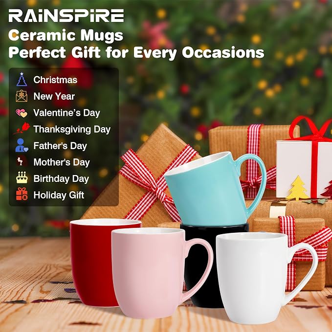 Urbanstrive 16 oz Large Coffee Mug with Handle Tea Cup Novelty Coffee Cup for Men Women Office Work, Blue