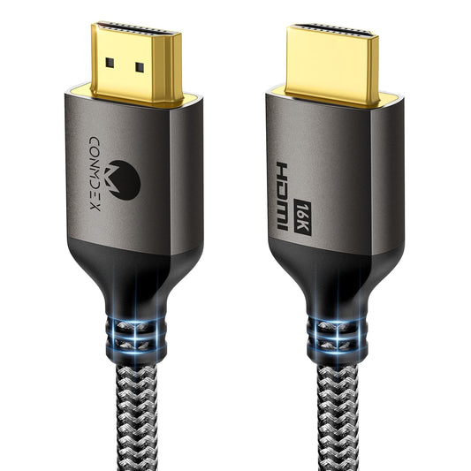 16K 2.2 10ft 96Gbps 8K@120Hz 144Hz 4K@240Hz, CONMDEX HDMI Cable Designed for Stable High-Bandwidth Connections |