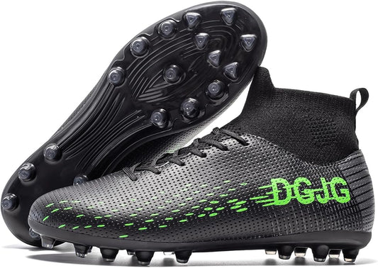 Youth Soccer Cleats Mens Training Football Cleats Lightweight Womens High-top Soccer Shoes AG, Tacos de Futbol para Hombre