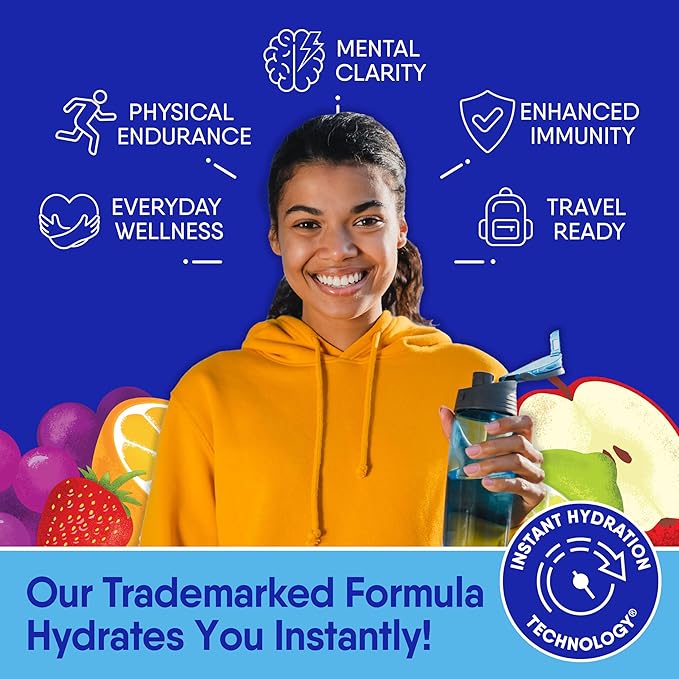 GoHydrate Instant Hydration Powder Packets - Low Sodium Electrolytes Drink Mix - Natural Hydration Support, Sugar Free Electrolyte Flavored Powder Drink with Vitamin D, 30 Packs, Cherry Limeade