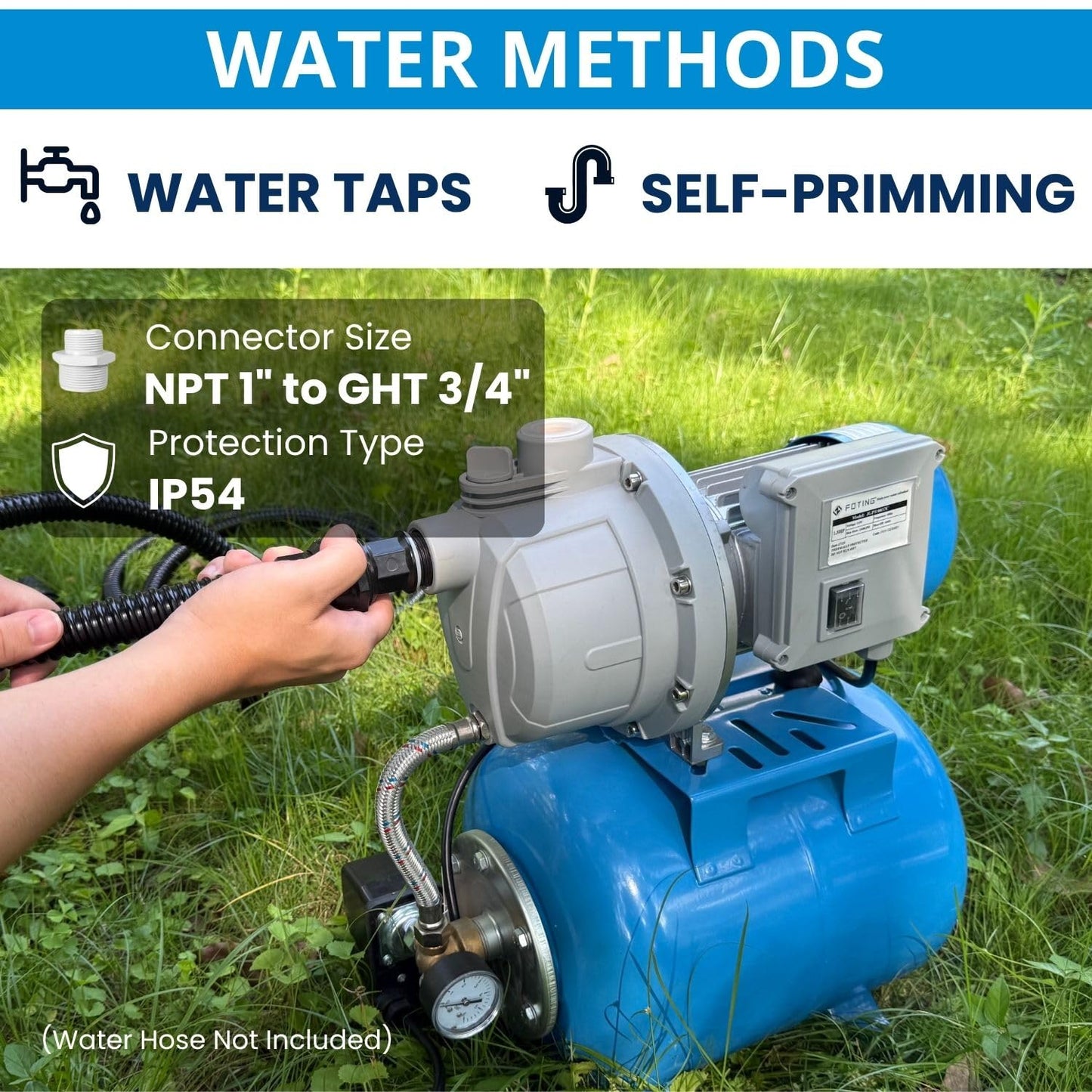 FOTING 1.5HP Shallow Well Pump w/Pressure Tank